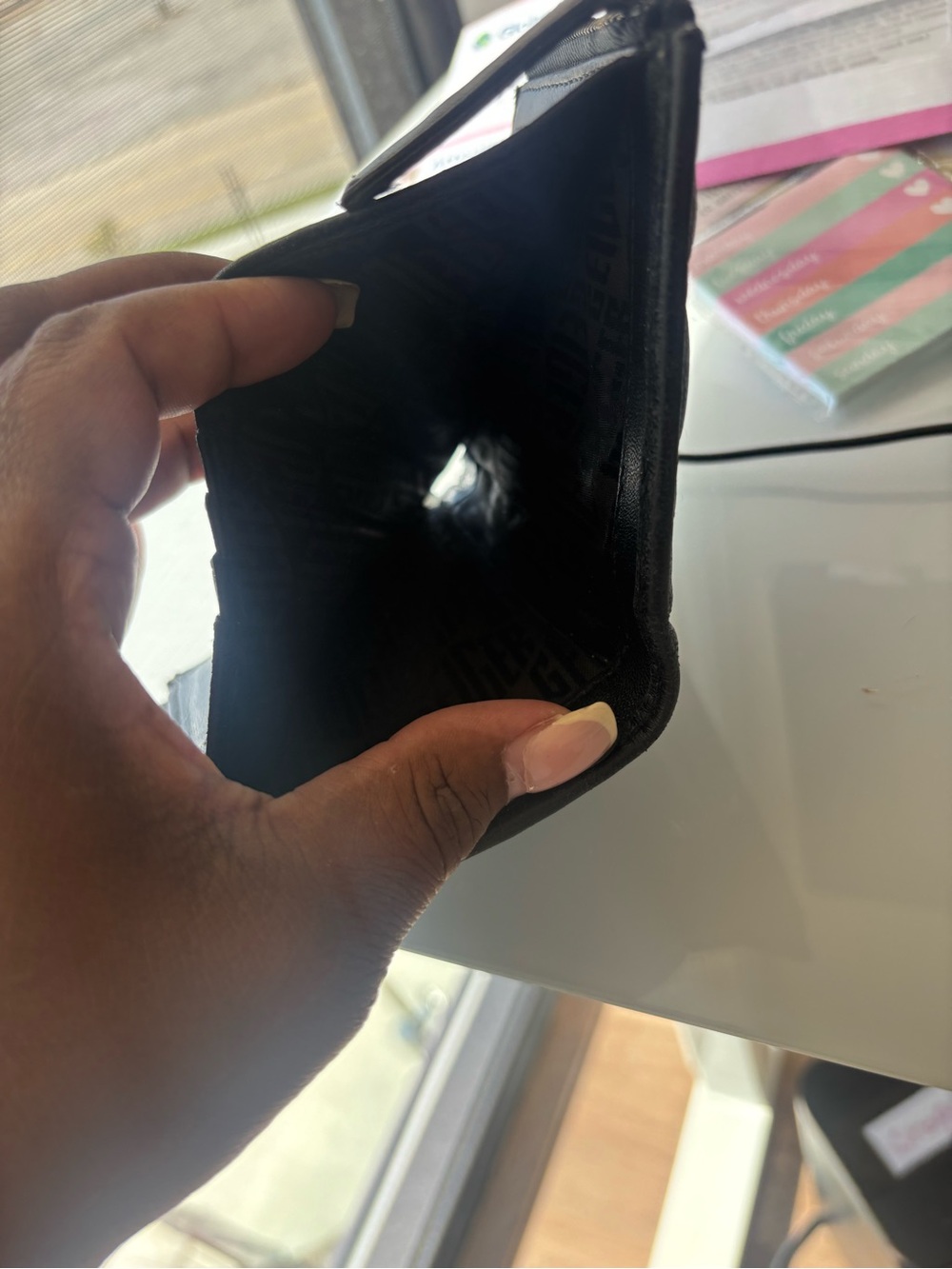Kurt Geiger Black Fold Wallet Case with Card Slot